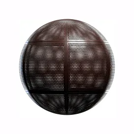 Brown metal panel fence